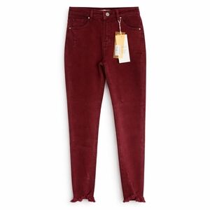 Risen High Rise Wine Skinny Jeans NWT | Capsule Luxe 0/24